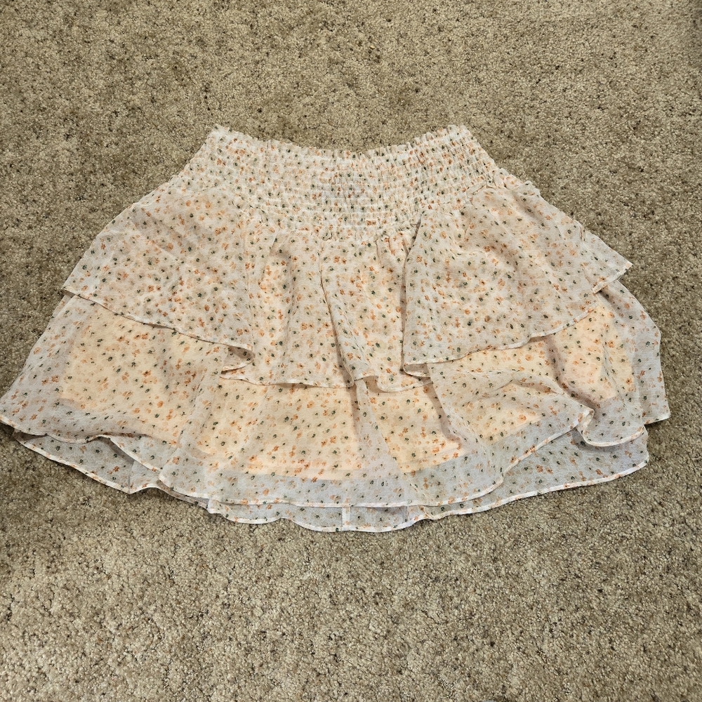 NWT Mink Pink Floral Emersyn Tiered Skirt